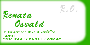 renata oswald business card